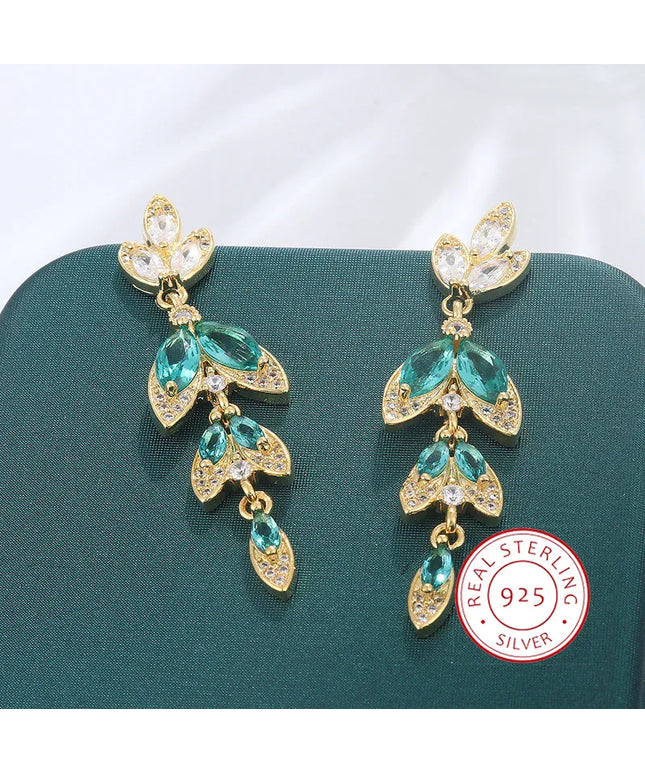 KissICON KissIcon 925 Silver Zircon Earrings - Elegant Long Tassels