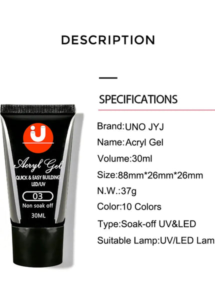 KissICON KissIcon Acrylic Gel 30g - Semi Permanent Builder