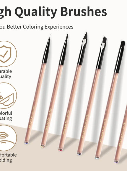 KissICON KissIcon Acrylic Nail Art Brush Set - Professional