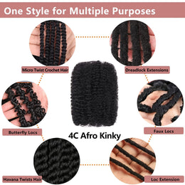KissICON KissIcon Afro Kinky Curly Braiding Hair 16In -