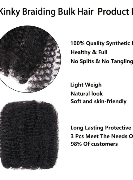 KissICON KissIcon Afro Kinky Curly Braiding Hair 16In -