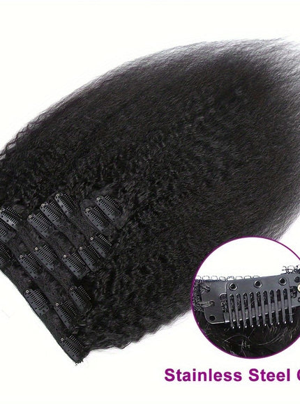 KissICON KissIcon Afro Kinky Straight ClipIns Hair Extensions Remy