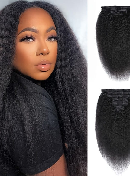 KissICON KissIcon Afro Kinky Straight ClipIns Hair Extensions Remy