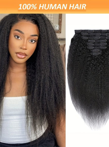 KissICON KissIcon Afro Kinky Straight ClipIns Hair Extensions Remy
