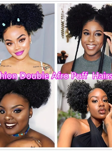 KissICON KissIcon Afro Puff Drawstring Ponytails - Natural Look