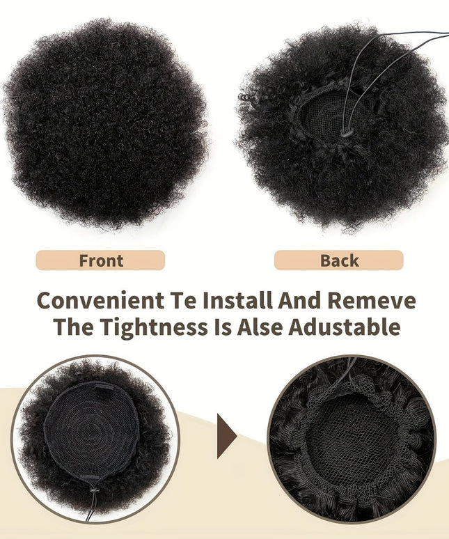 KissICON KissIcon Afro Puff Drawstring Ponytails - Natural Look