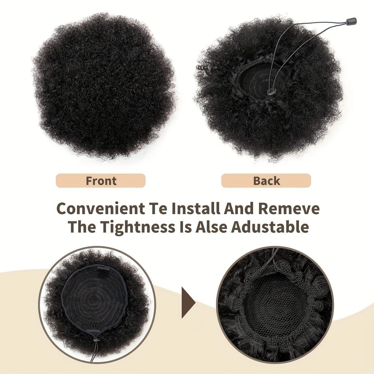 KissICON KissIcon Afro Puff Drawstring Ponytails - Natural Look