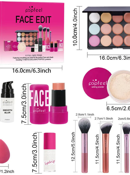 KissICON KissIcon All-In-One Makeup Gift Set for Women -