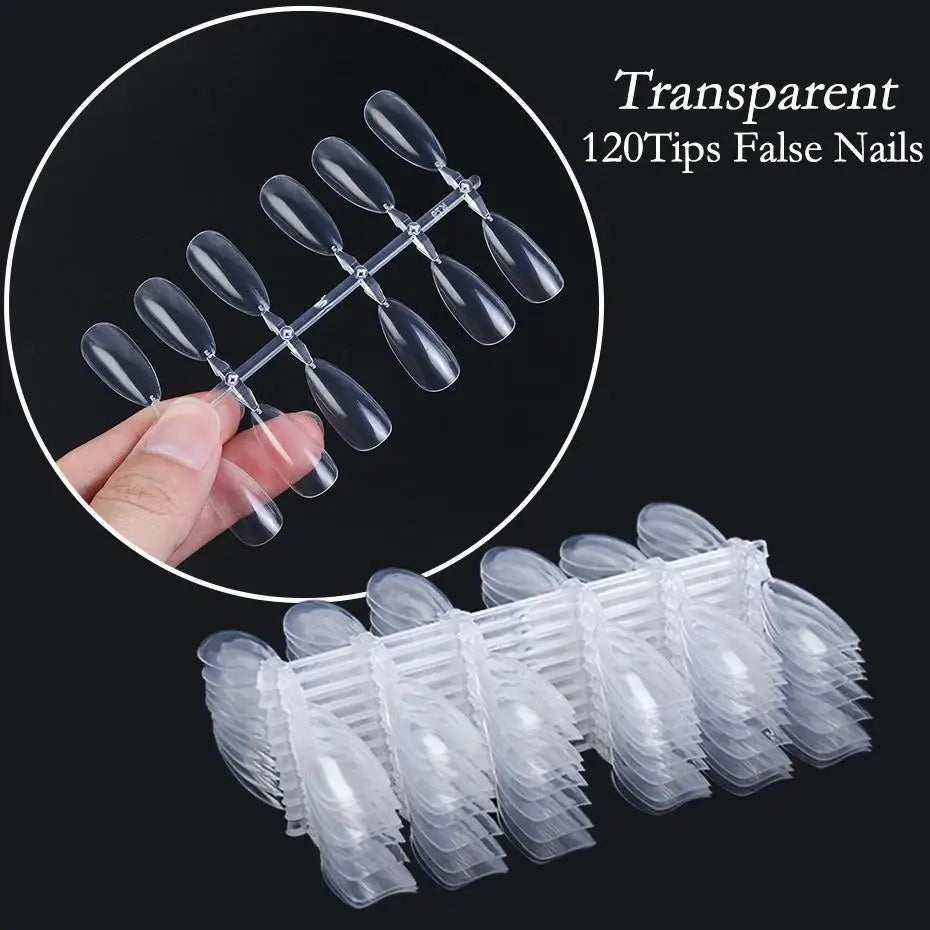 KissICON KissIcon Almond False Nails Set - Natural Transparent