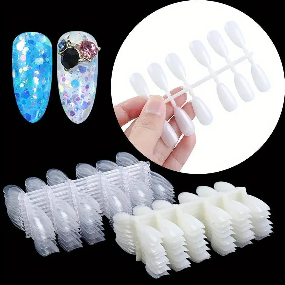 KissICON KissIcon Almond False Nails Set - Natural Transparent