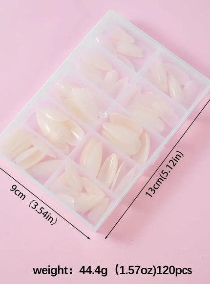 KissICON KissIcon Almond Nails Set - Red White Glossy