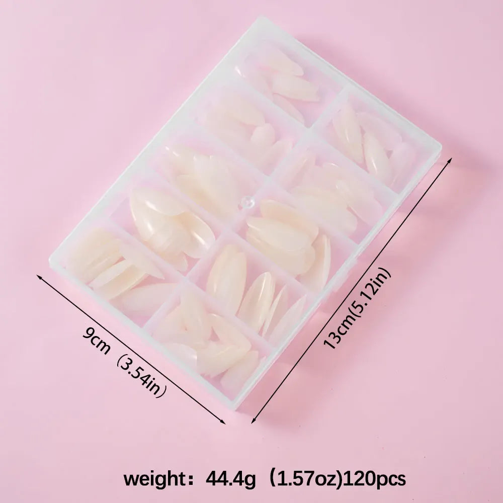 KissICON KissIcon Almond Nails Set - Red White Glossy