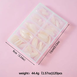 KissICON KissIcon Almond Nails Set - Red White Glossy