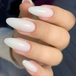 KissICON KissIcon Almond Nails Set - Red White Glossy