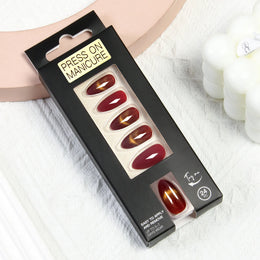 KissICON KissIcon Almond Press On Nails Cat Eye Design