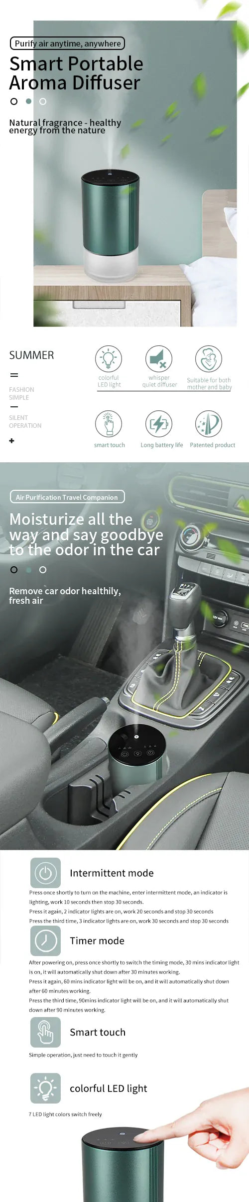 KissICON KissIcon Aroma Diffuser Car Air Freshener Fresh Scent