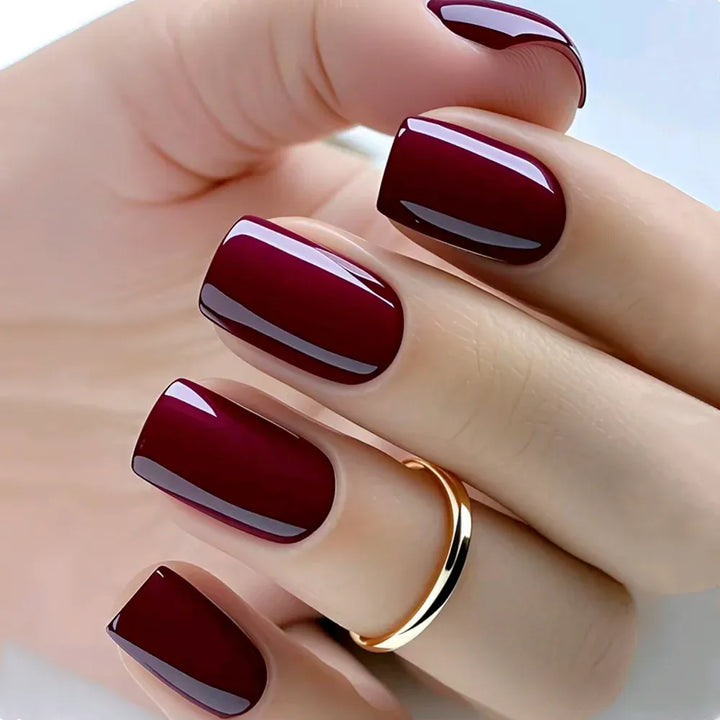 KissIcon Artificial Press On Nails Dark Brown Tips
