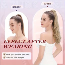 KissICON KissIcon Balayage Brown Ponytail Extension 18in Claw Clip