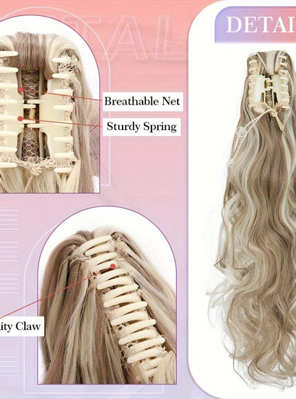 KissICON KissIcon Balayage Brown Ponytail Extension 18in Claw Clip