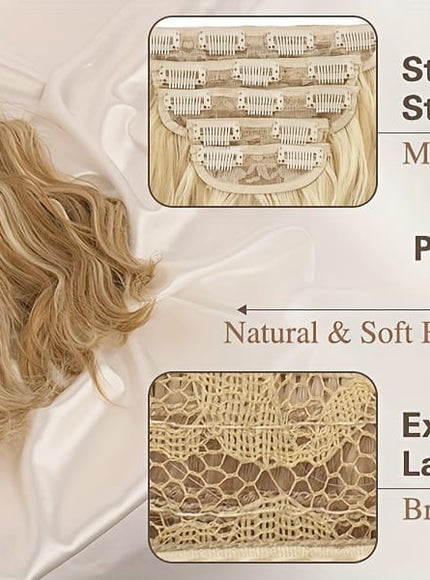 KissICON KissIcon BARSDAR Wavy Hair Extensions - 18in Thick