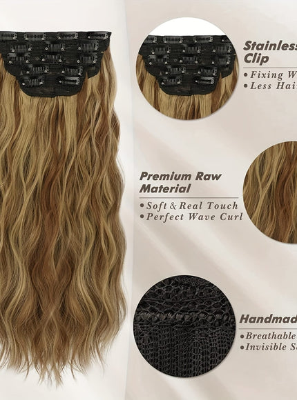 KissICON KissIcon BARSDAR Wavy Hair Extensions - 18in Thick