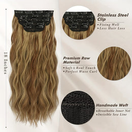 KissICON KissIcon BARSDAR Wavy Hair Extensions - 18in Thick