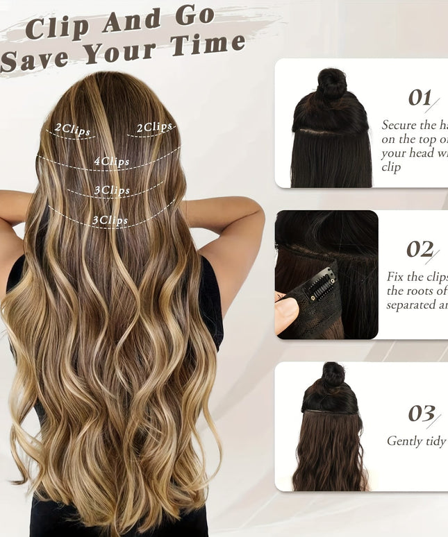 KissICON KissIcon BARSDAR Wavy Hair Extensions - 18in Thick