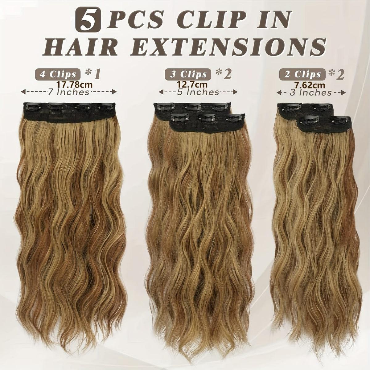 KissICON KissIcon BARSDAR Wavy Hair Extensions - 18in Thick