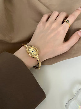 KissICON KissIcon Bathtub Watch Women Rose Gold Luxury Quartz