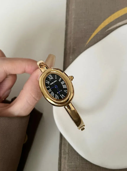 KissICON KissIcon Bathtub Watch Women Rose Gold Luxury Quartz