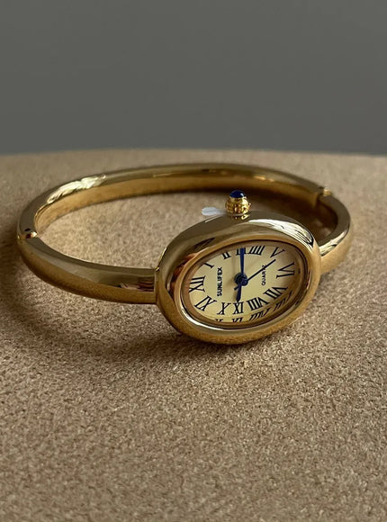 KissICON KissIcon Bathtub Watch Women Rose Gold Luxury Quartz