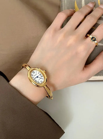 KissICON KissIcon Bathtub Watch Women Rose Gold Luxury Quartz