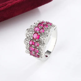 KissICON KissIcon Beautiful Pink Zircon 925 Ring - Elegant Jewelry