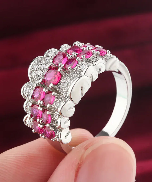KissICON KissIcon Beautiful Pink Zircon 925 Ring - Elegant Jewelry