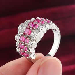 KissICON KissIcon Beautiful Pink Zircon 925 Ring - Elegant Jewelry