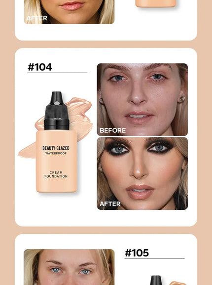 KissICON KissIcon Beauty Glazed 24Hr Matte Foundation - Waterproof