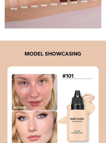 KissICON KissIcon Beauty Glazed 24Hr Matte Foundation - Waterproof