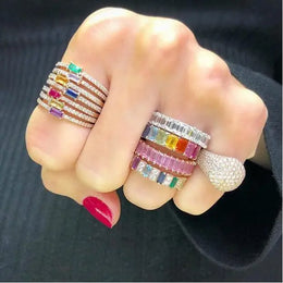 KissICON Kissicon Birthstone Ring – Colorful Zirconia Gift
