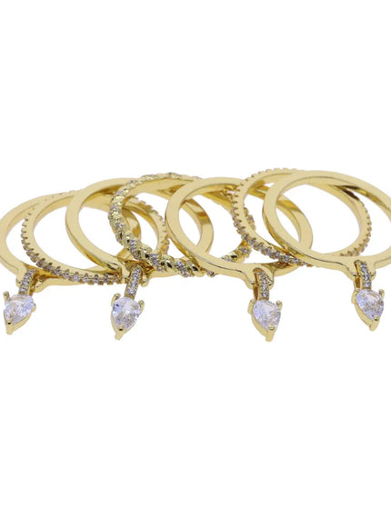 KissICON Kissicon Bling CZ Multi Stacking Ring – Hypoallergenic