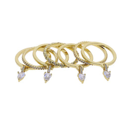 KissICON Kissicon Bling CZ Multi Stacking Ring – Hypoallergenic