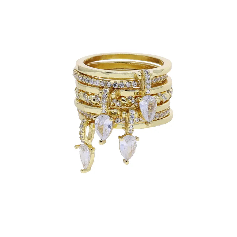 KissICON Kissicon Bling CZ Multi Stacking Ring – Hypoallergenic