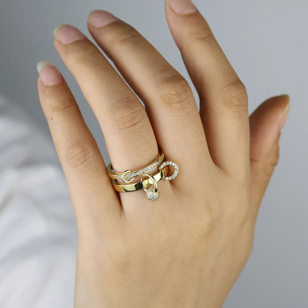 KissICON Kissicon Bling CZ Multi Stacking Ring – Hypoallergenic