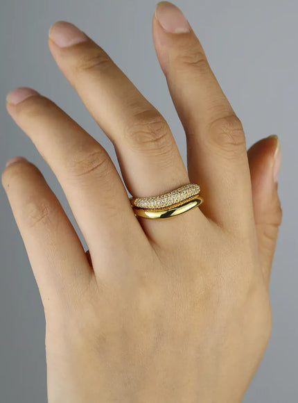 KissICON Kissicon Bling CZ Multi Stacking Ring – Hypoallergenic