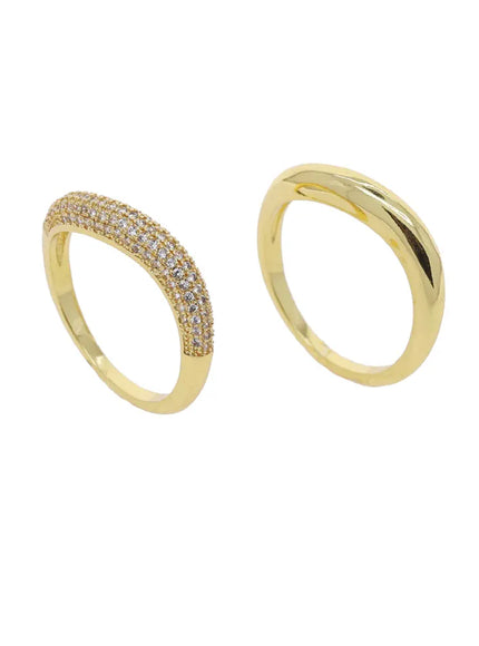 KissICON Kissicon Bling CZ Multi Stacking Ring – Hypoallergenic