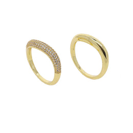 KissICON Kissicon Bling CZ Multi Stacking Ring – Hypoallergenic
