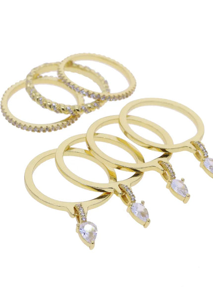 KissICON Kissicon Bling CZ Multi Stacking Ring – Hypoallergenic