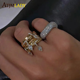 KissICON Kissicon Bling CZ Multi Stacking Ring – Hypoallergenic