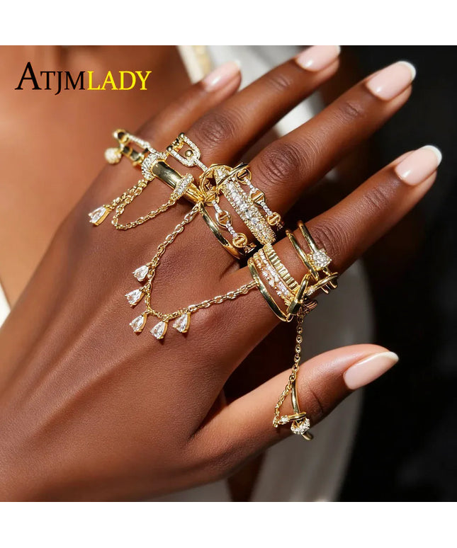 KissICON Kissicon Bling CZ Multi Stacking Ring – Hypoallergenic