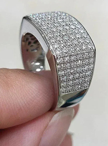 KissICON Kissicon Bling Rings Silver Crystal Band Ring