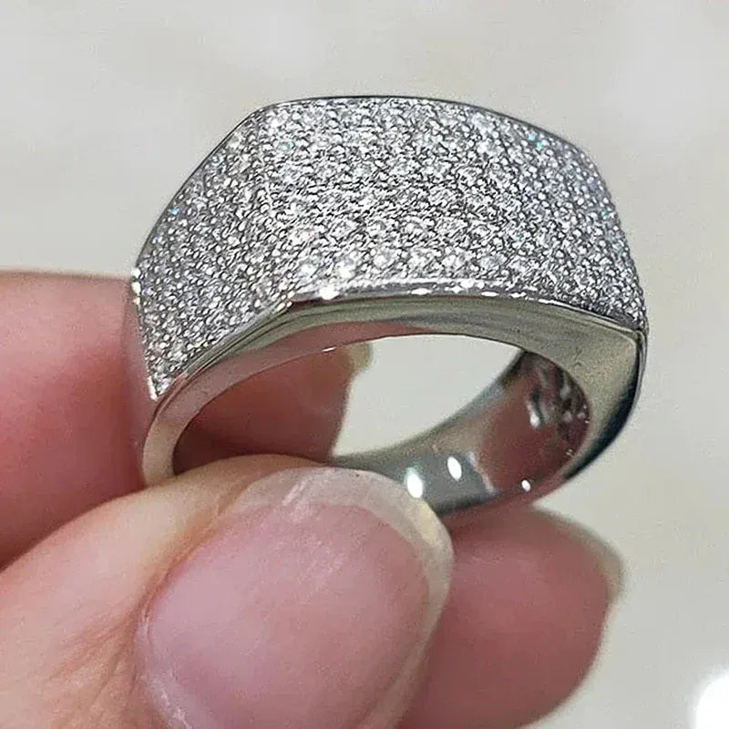 KissICON Kissicon Bling Rings Silver Crystal Band Ring
